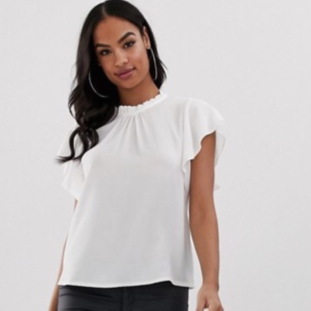 ASOS Sheer White Flattering Professional Blouse